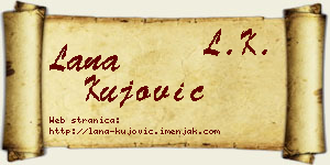 Lana Kujović vizit kartica